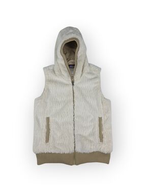 Patagonia Conejo Vest full zip hooded Women’s Size Small Ivory Beige 25915FA14
